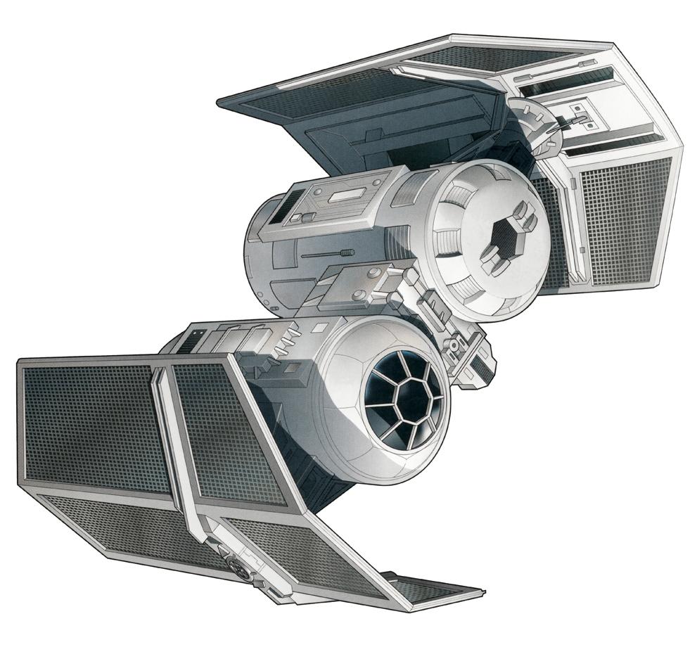 An official rendering of the TIE Bomber.