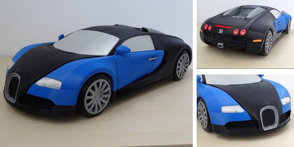 HBot 3D 3D Prints an Amazing Bugatti Veyron 1 8 Scale 