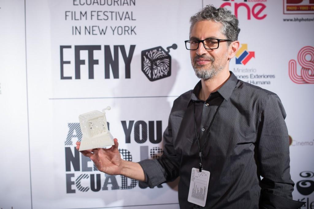 EFFNY director Christian Ponce with the award.