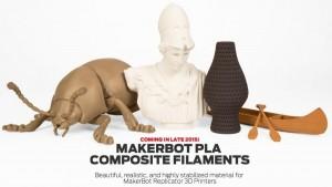 New MakerBot composite 3D printing materials.