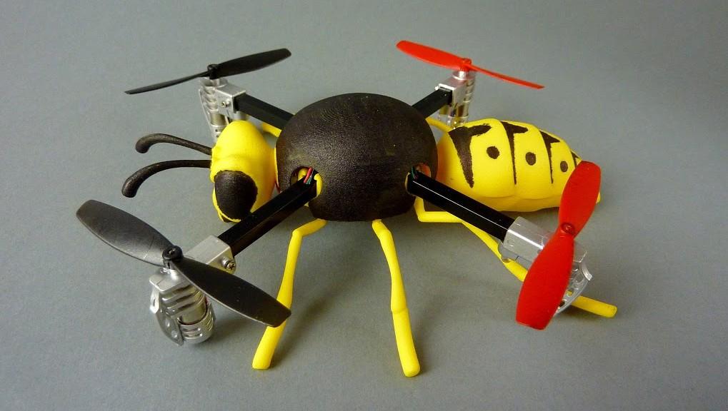 Kænguru Overskyet stille Turn Your Micro Drone into a Buzzing Wasp with this 3D Printed Case -  3DPrint.com | The Voice of 3D Printing / Additive Manufacturing