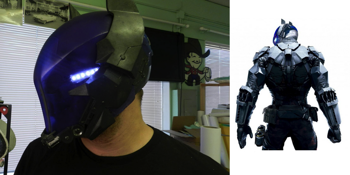 Incredible 3d Printed Batman Arkham Knight Suit Debuts In Anticipation Of New Video Game 3dprint Com The Voice Of 3d Printing Additive Manufacturing