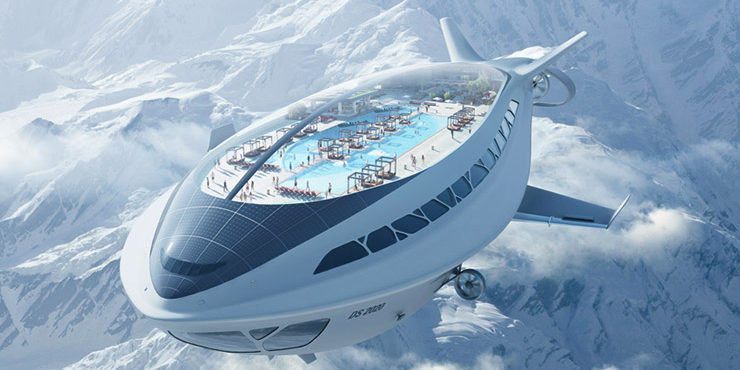 A Flying Cruise Liner Concept - A dream that Dassault Systèmes claims their software can bring to life.