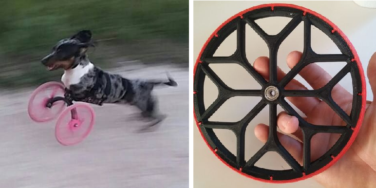 3D Printed Front Leg Wheelchair Lets Dogs Live Happy, Quality Lives -   | The Voice of 3D Printing / Additive Manufacturing