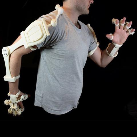 exoskeleton 3d arms 3dprint printed hands