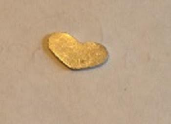 3D printed gold heart