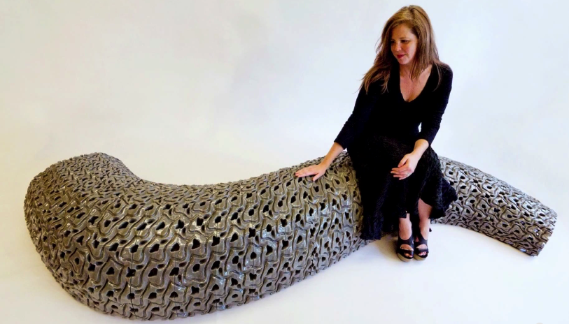 3D printed cement "Seat Slug"
