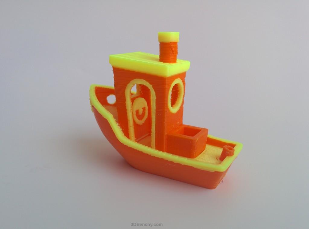 #3DBenchy 3D-printed in two colours - 3DBenchy.com v3