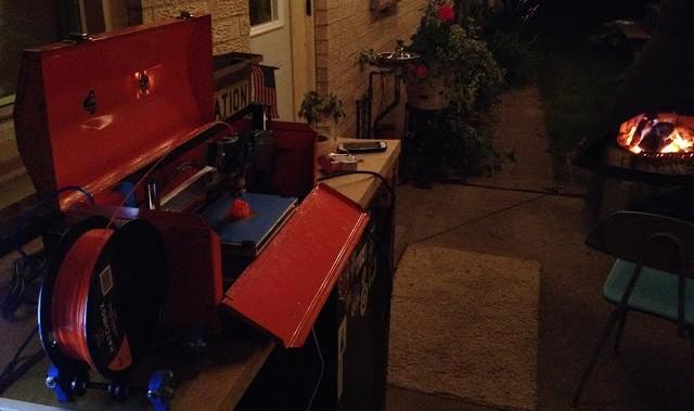 Chad treats his new toolbox 3D printer to a relaxing summer cookout.