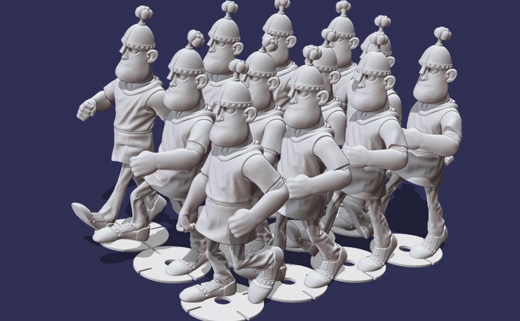 All 12 individual St. George 3D models.