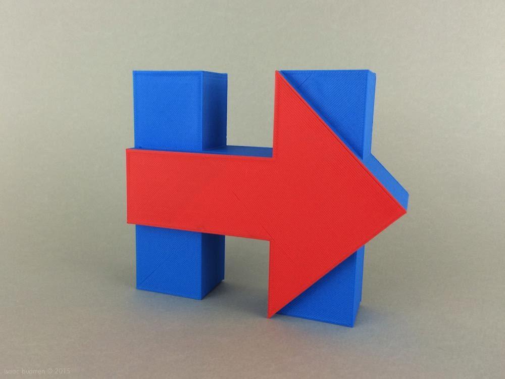 3D Printed Hillary Clinton 2016 Logo