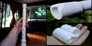 PVC Piping Becomes a Flute with 3D Printed Mouth and End Pieces