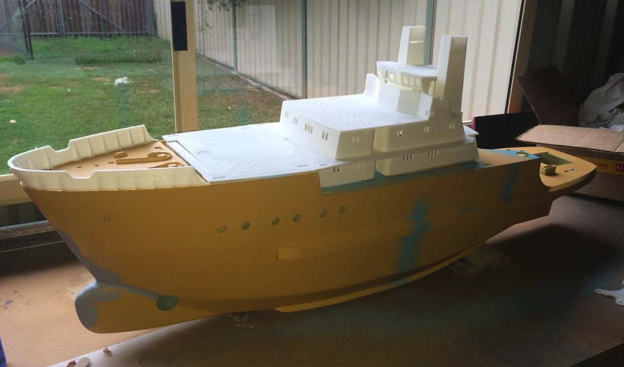 rc boat 3d model