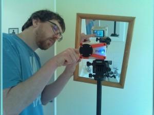 Gregory Holloway with the 3D printed camera