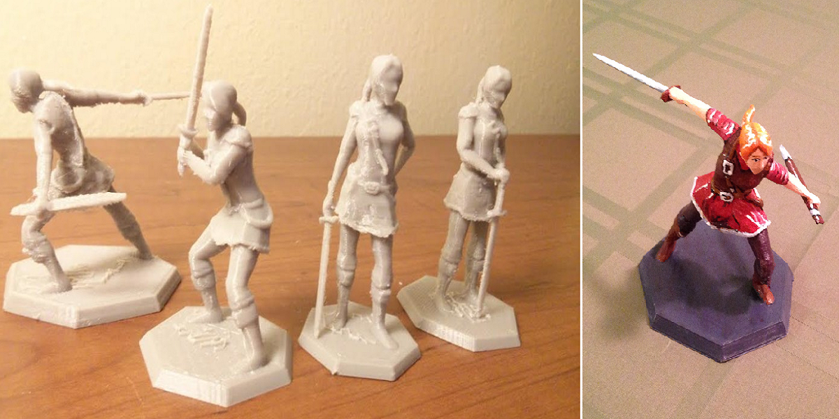 3D Printed Female Knights & Game Pieces Everyone in the Fun - 3DPrint.com | The Voice of 3D Printing / Additive Manufacturing