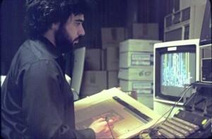 Gartel testing the Apple II prototype.
