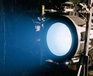A real ion thruster used on satellites. 