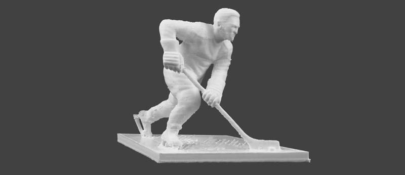 Renaud Delaquis' winning entry: statue of Maurice Richard at Jacques Cartier Park, Quebec