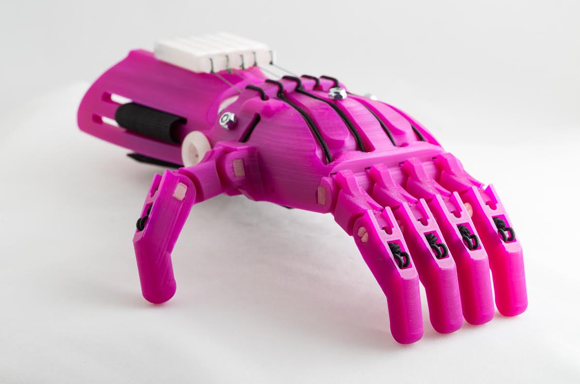 assembled pink hand
