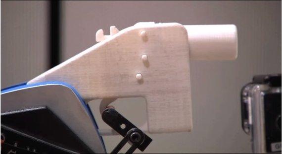 A sample 3D printed gun produced by NSW Police during testing purposes.
