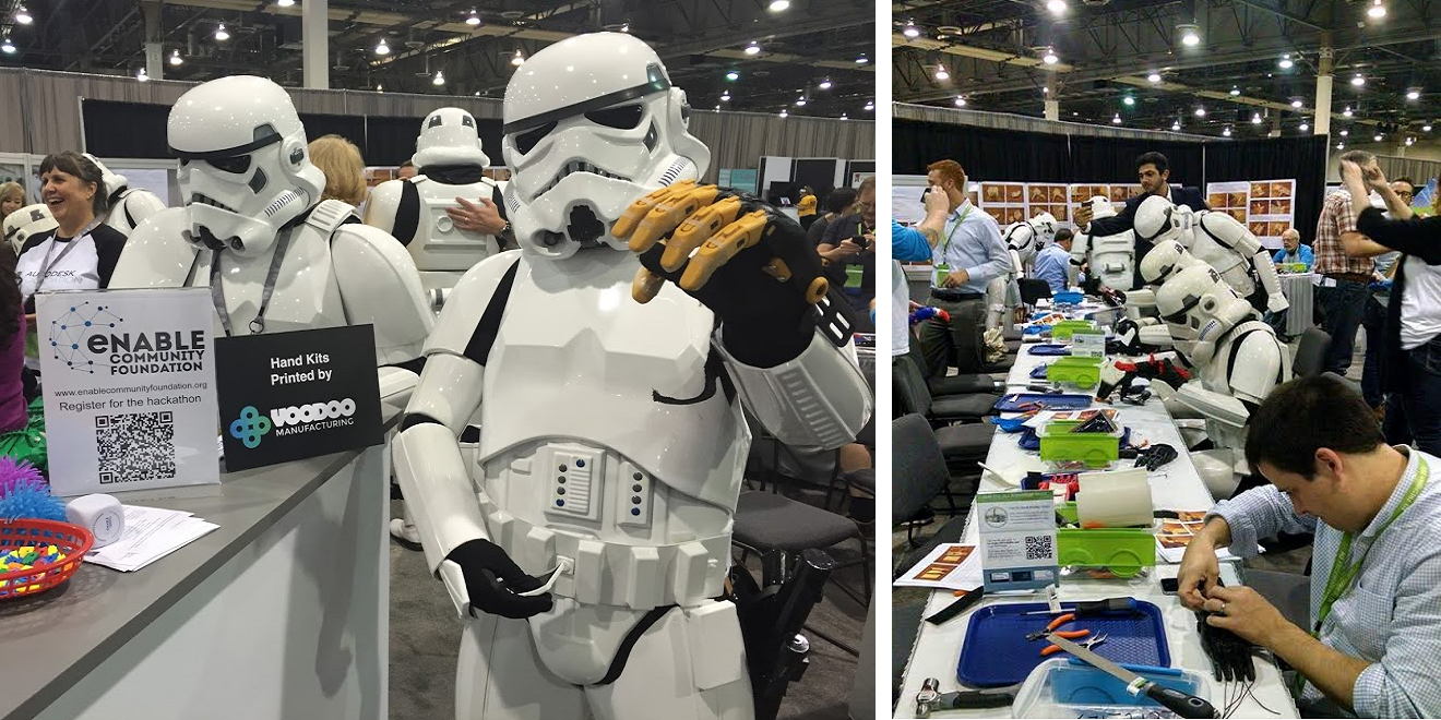 Stormtroopers Assemble: Voodoo Manufacturing & e-NABLE Announce Partnership, Largest Donation of 3D Printed Hands