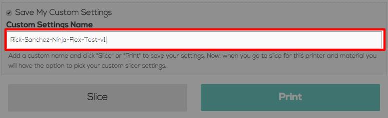 New AstroPrint option allows custom slicer settings to be saved.