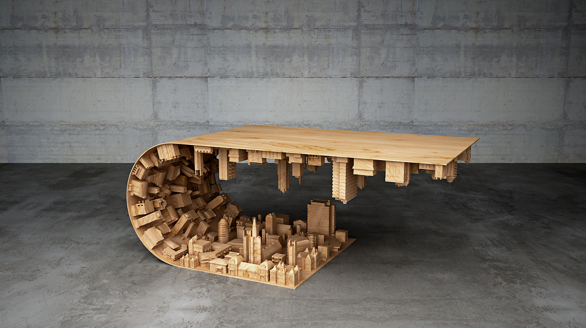 Incredible Inception Inspired 3d Printed Coffee Table Turns City