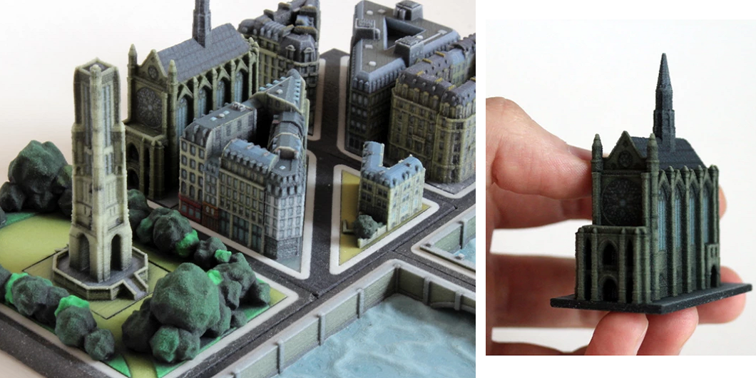 3D Printed Itty Bitty Pretty City of Lights by Ittyblox