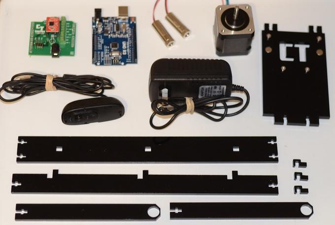 The non-3D printed parts includes in the Ciclop kit/