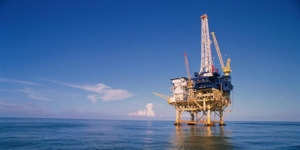 Offshore drilling rig in the Gulf of Mexico.