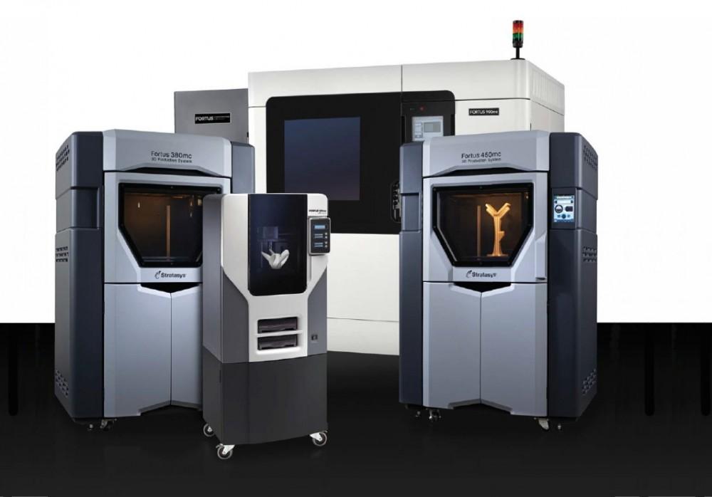 The Fortus line of 3D printers. 