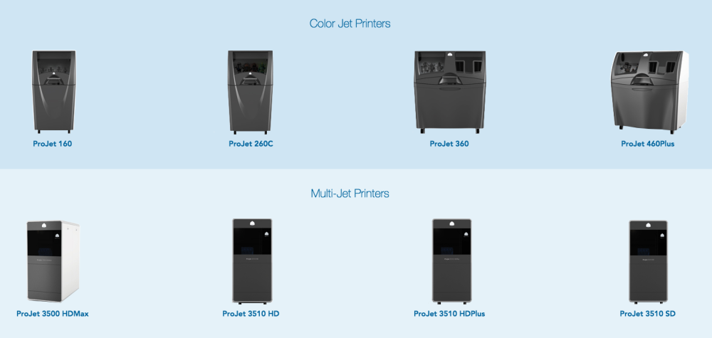 Konica Minolta offers a full range of 3D Systems 3D printers. 