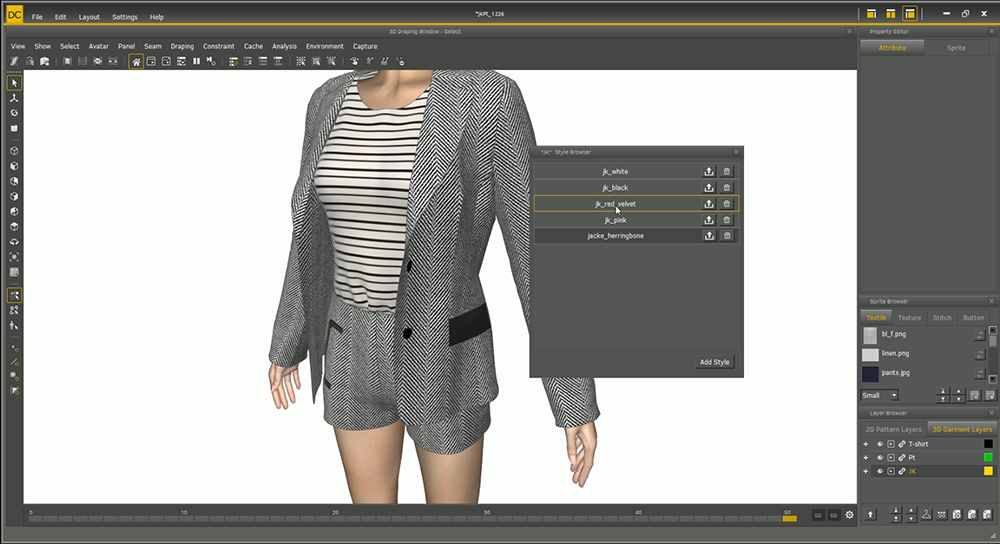 Virtual shopping with a 3D avatar.