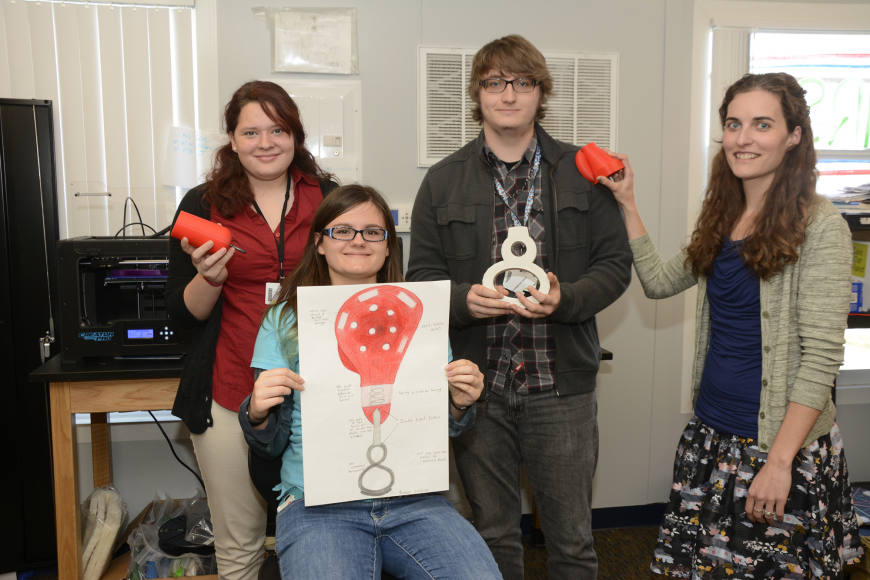 One of the student teams based their design on the prosthetics 3D Systems created for Derby the dog.