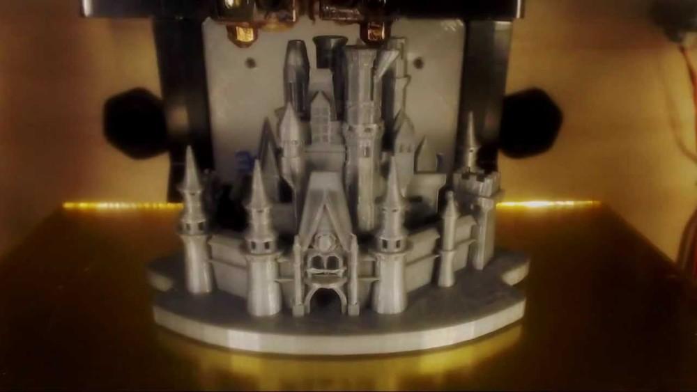 Cinderella's Castle 3D printed on a FlashForge 3D printer. 