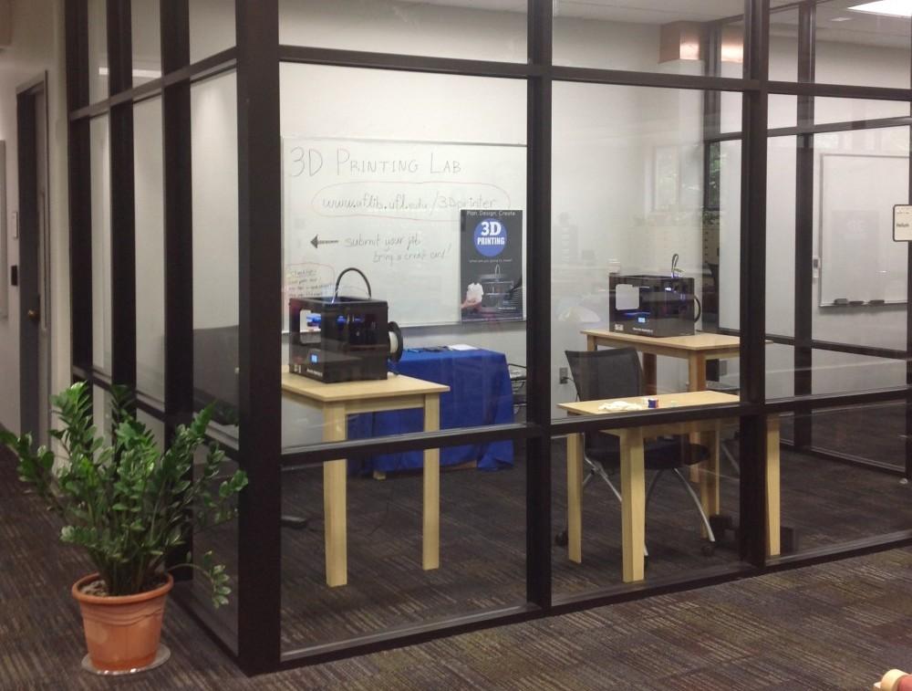 One of several 3D printing labs at the University of Florida