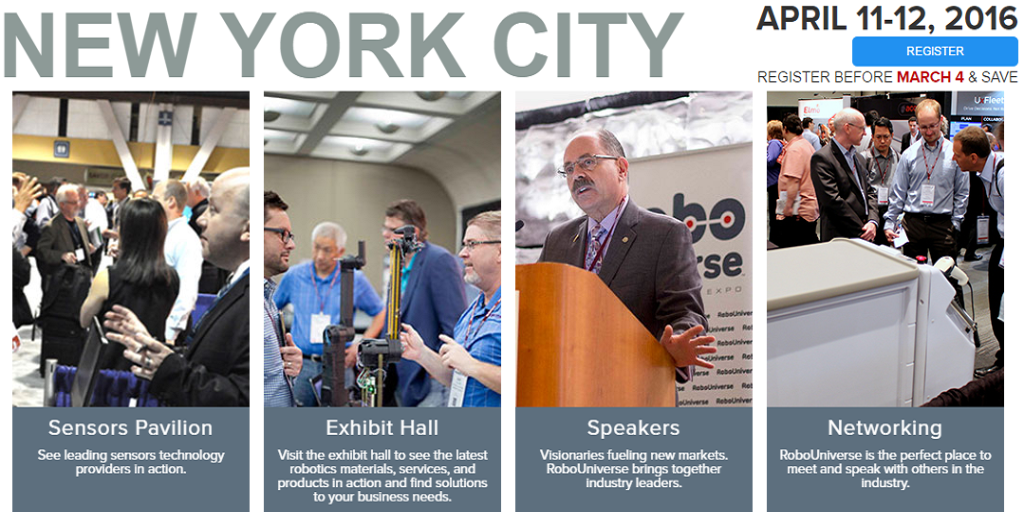 Agenda Announced for RoboUniverse New York 2016: Internet of Things, Drones, and More