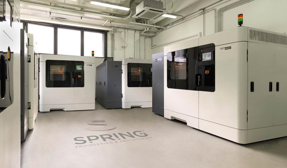 Stratasys 3D printers in the Spring s.r.l. workshop.