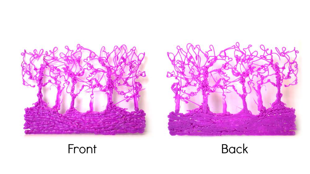 3D printed trees.