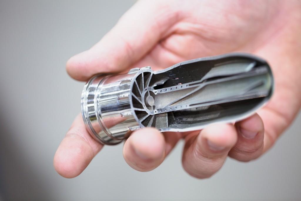3D Printed fuel nozzle. (Photo: GE Reports)