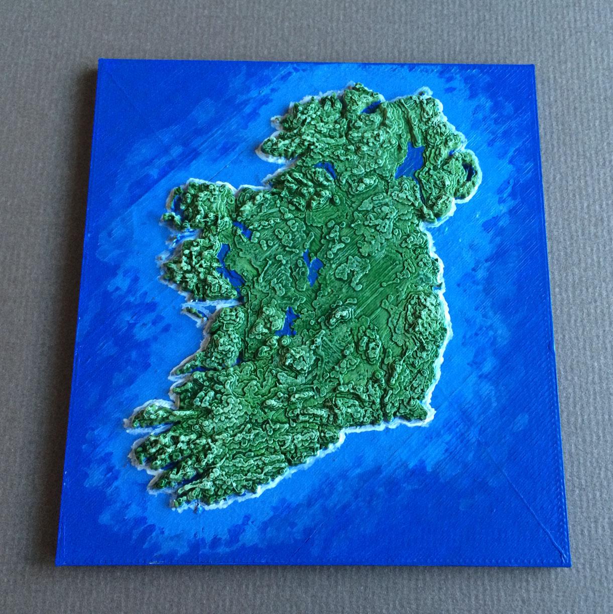 Topographic Map Of Ireland Beautiful Map of Ireland Is 3D Printed Using Digital Topographic 