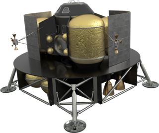 From NASA: In this artist’s concept, fuel tanks are filled with liquid methane and liquid oxygen and engine nozzles.