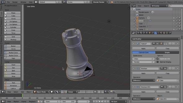 See how much smoother the chess piece is, thanks to the NURMS modeling technique.