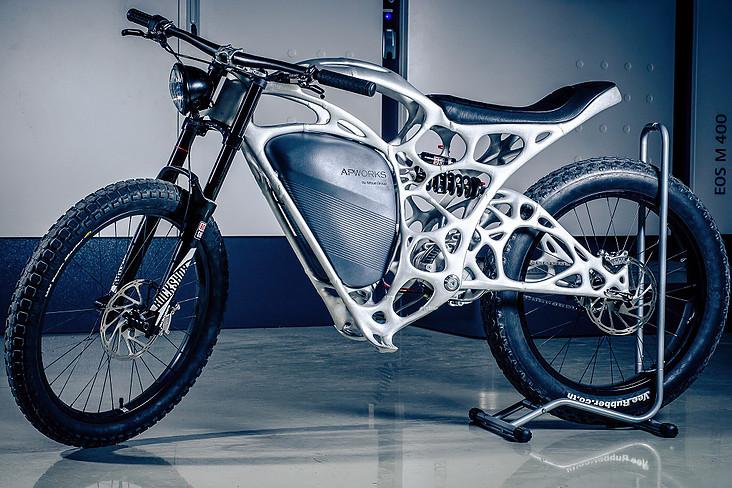 The Light Rider 3D printed electric motorcycle.