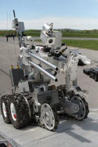 A Northrop Grumman Andros bomb disposing robot. 