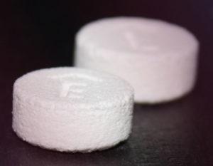 The 3D printed dissolvable version of levetiracetam called Spritam.
