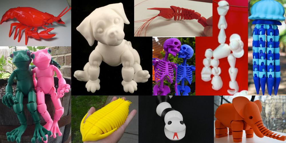 Weekly Roundup Ten 3D Printable Articulated Animals