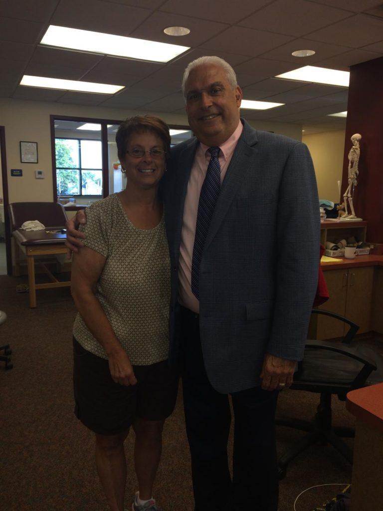 Lynn Fast with Dr. Roger Palutsis (Photo: WOIO)