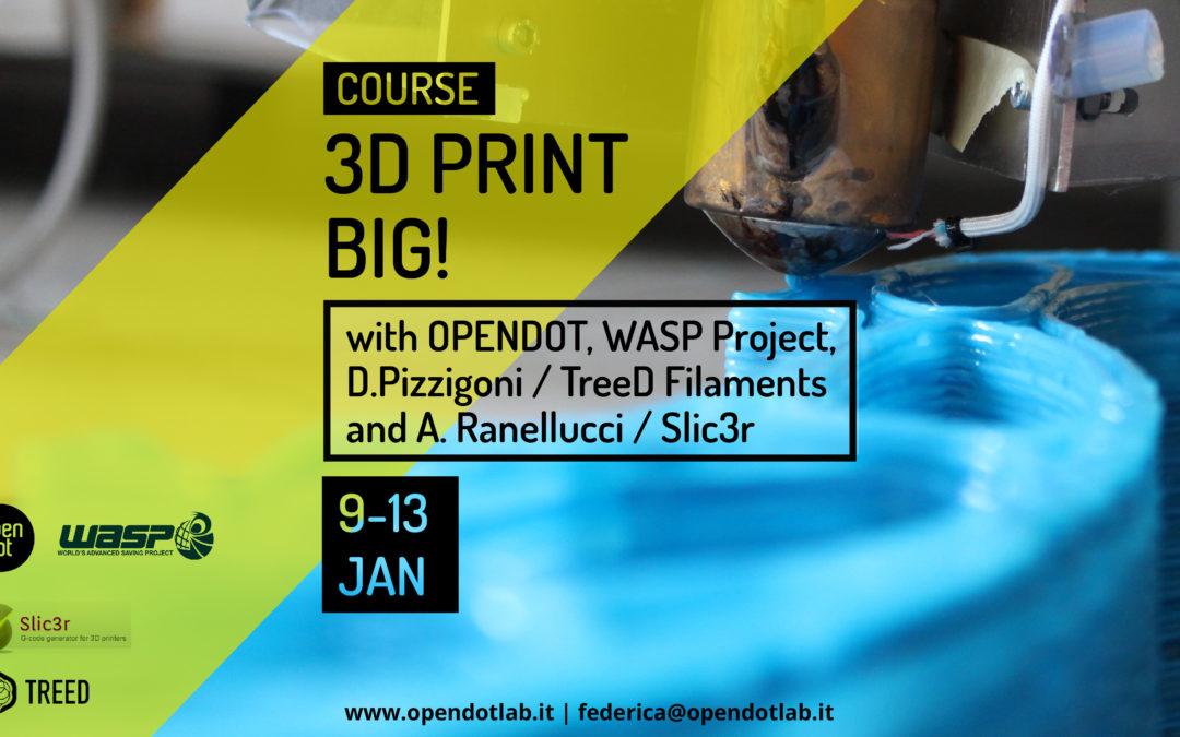 3D Print Big! WASP and Opendot to Offer Five-Day Workshop on Large-Scale 3D Printing