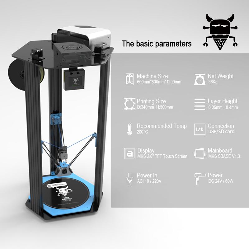 morgue praktiserende læge salut TEVO Announces Little Monster Delta 3D Printer Kit - 3DPrint.com | The  Voice of 3D Printing / Additive Manufacturing